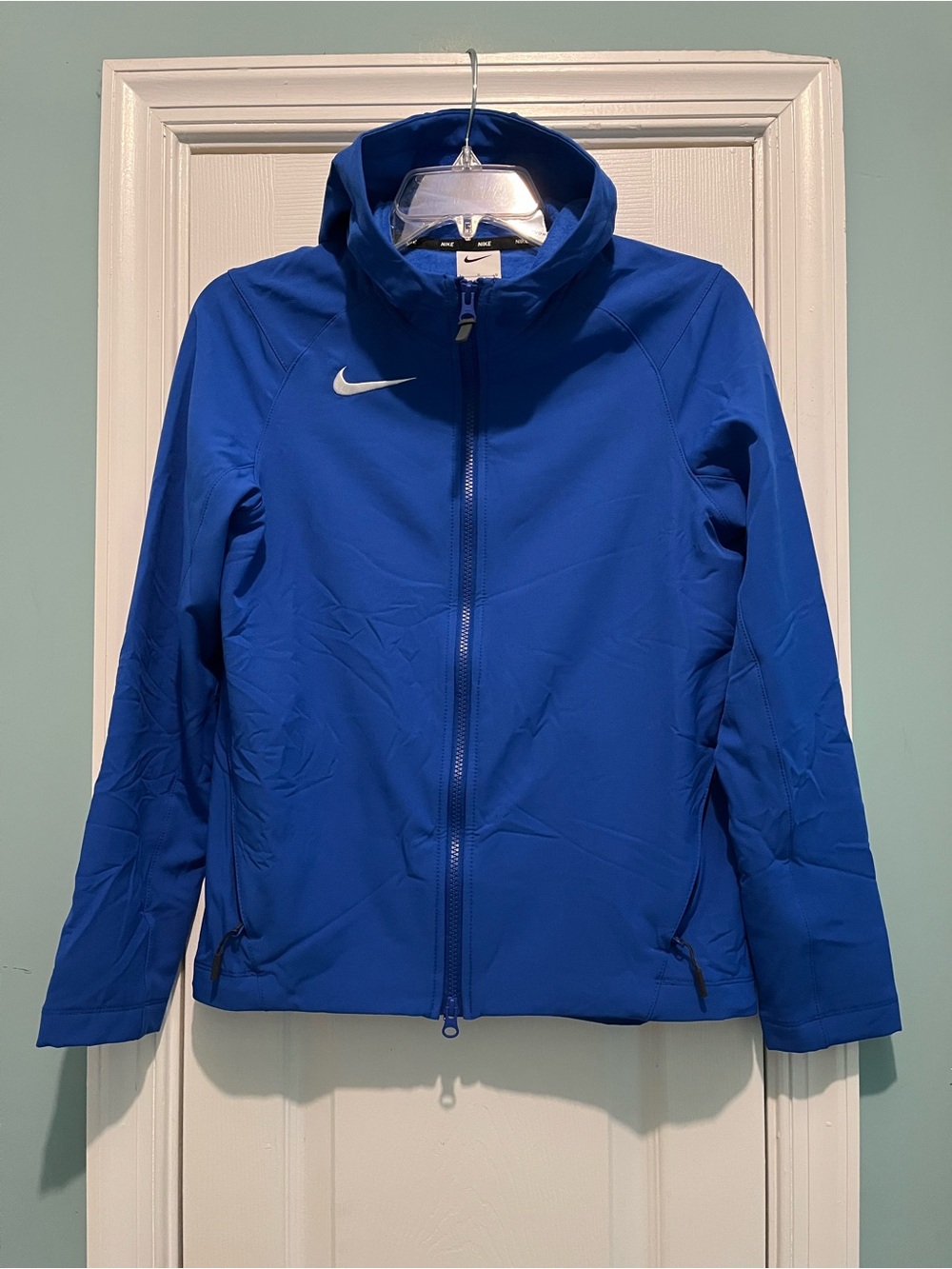 Nike Hoodie Kids L Therma-Fit Full Zip Sportswear Long Sleeve Royal Blue